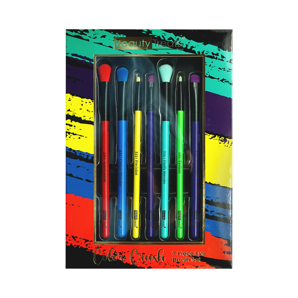 Color Crush Set de Brochas Para Ojos 7pzas