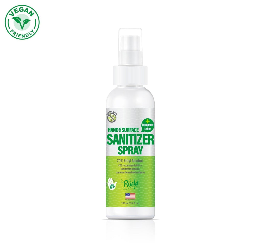 RUDE Sanitizer Spray Desinfectante de Manos Aroma Menta Limón