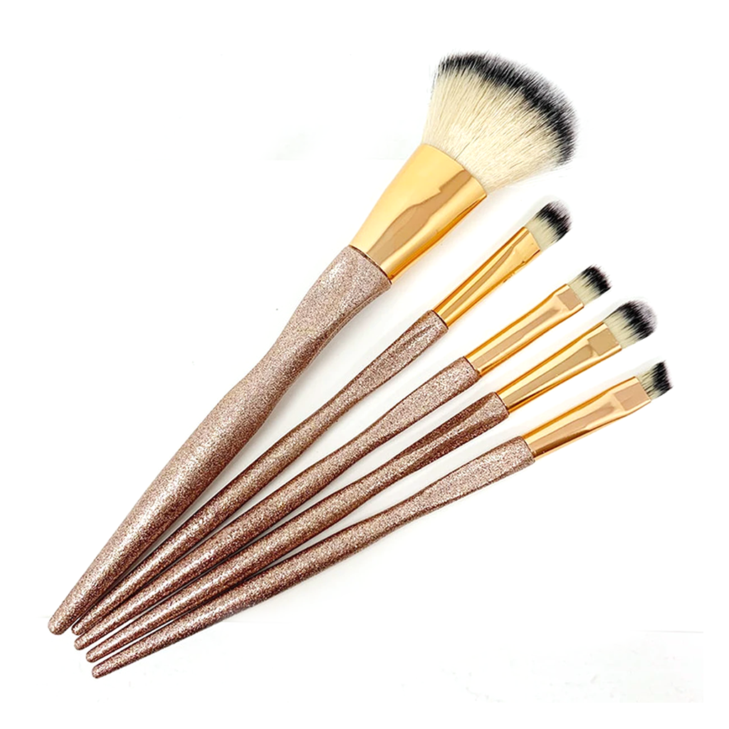 Deluxe Set de Brochas 5 pc Rose Gold