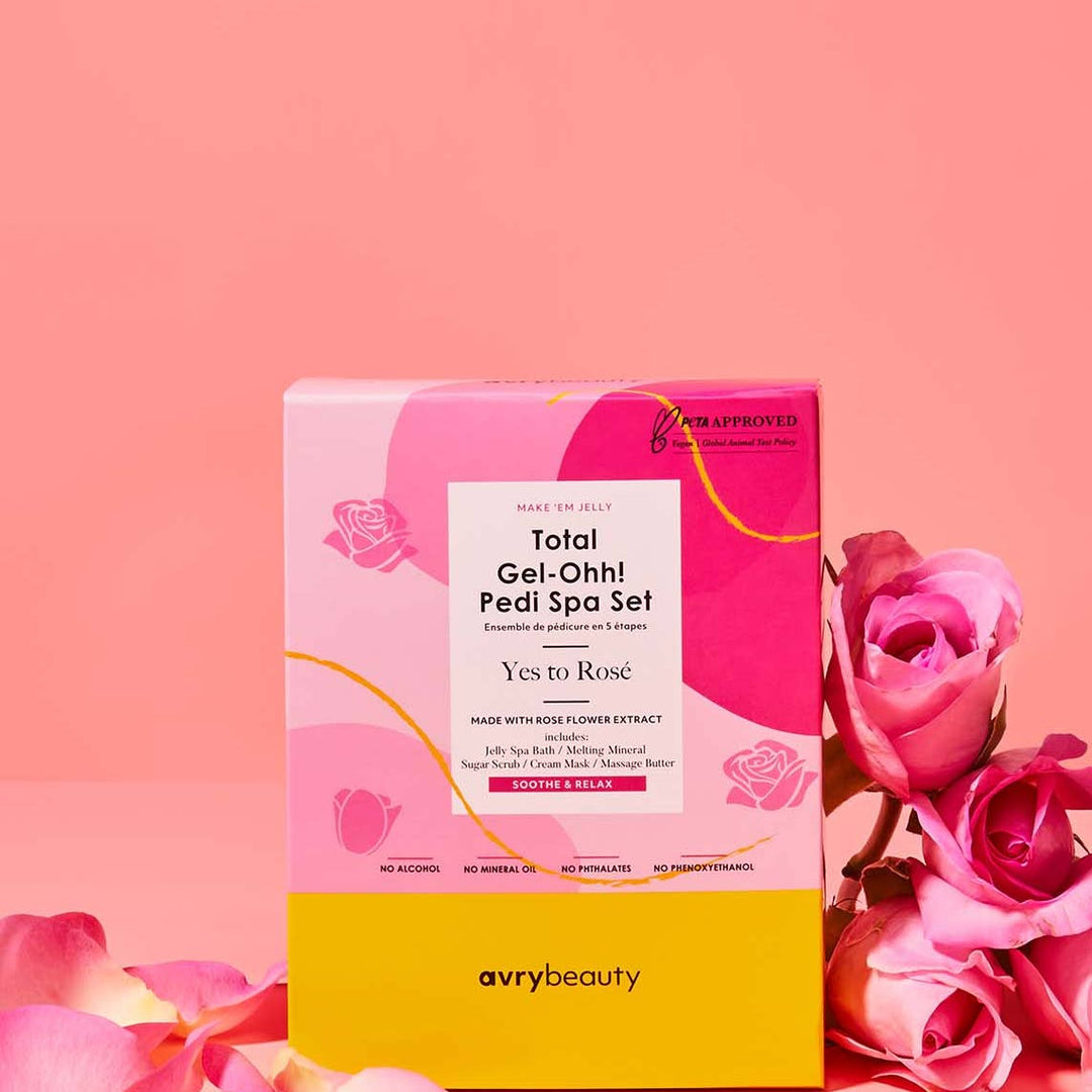 AVRYBEAUTY Yes to Rosé Total Gel-Ohh! Set de Spa Para Pies